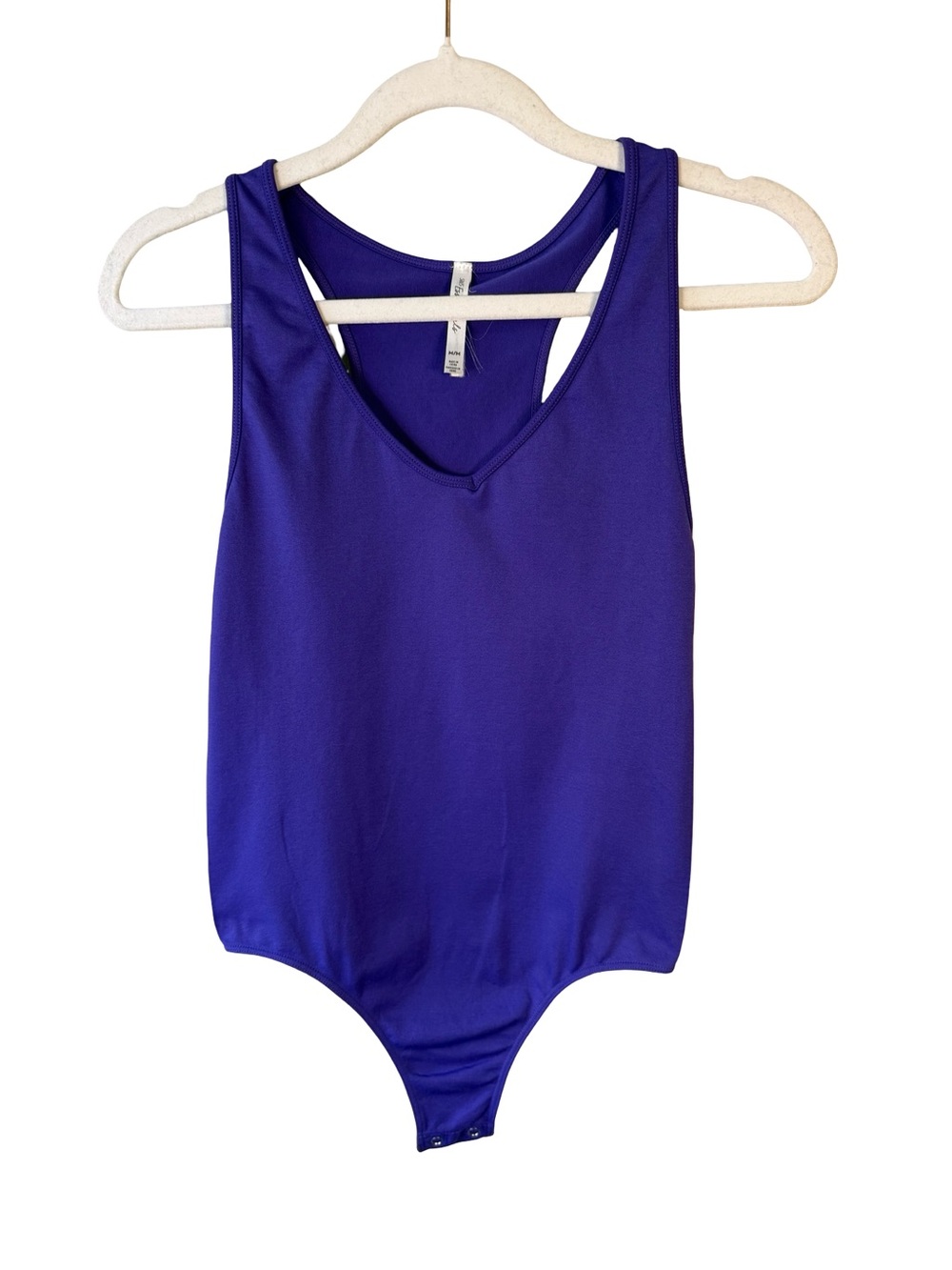 SWS Essentials Purple Racerback V-Neck Bodysuit Size M Casual Minimalist